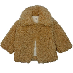 Babe & Tess The Eva Jacket teddy fleece with wide collar and long sleeves