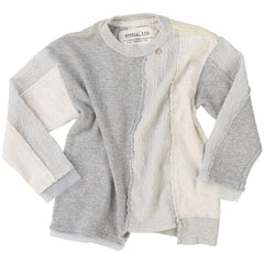 The Cut Out Remake Like Long Sleeve Tee from Go To Hollywood. Gray and white textured long sleeve tee.