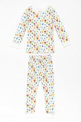 Magic Mushrooms Organic Pima Cotton Pajama by Dodo Banana kids pajama set with colorful mushroom print.