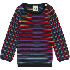 The Baby Rib Blouse from FUB featuring a classic rib knit, long sleeves, slim fit, and shoulder shell button placket.