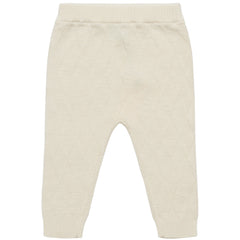The Baby Harlekin Pants from FUB featuring a harlequin knit pattern, relaxed low crotch, elastic waist, and ribbed leg cuffs.