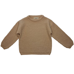 Babe & Tess The Girocollo Stella Sweatshirt textured knit crew neck with ribbed cuffs and hem