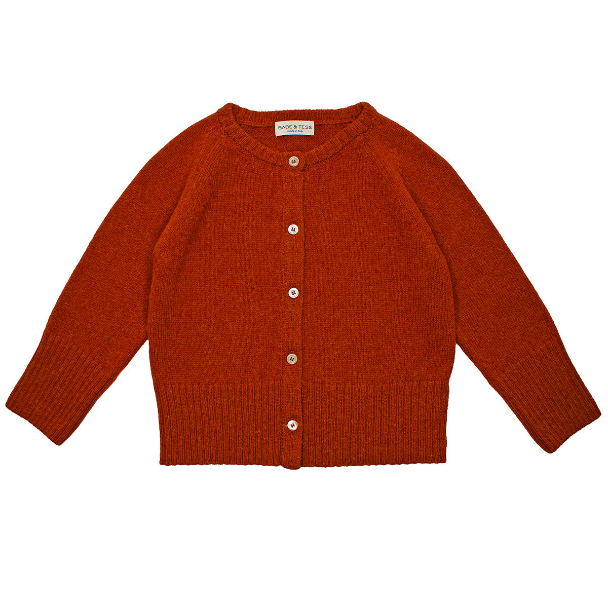 Babe & Tess The Cardigan Ludovica knit cardigan with button-up front and ribbed trims