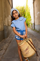Iris Knitted Cotton Heart Shorts