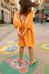 Pauly Cotton Big Stripe Dress