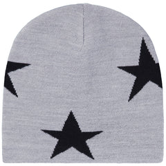 The Colder Beanie from Molo. Kids’ knit beanie featuring a scattered star pattern.