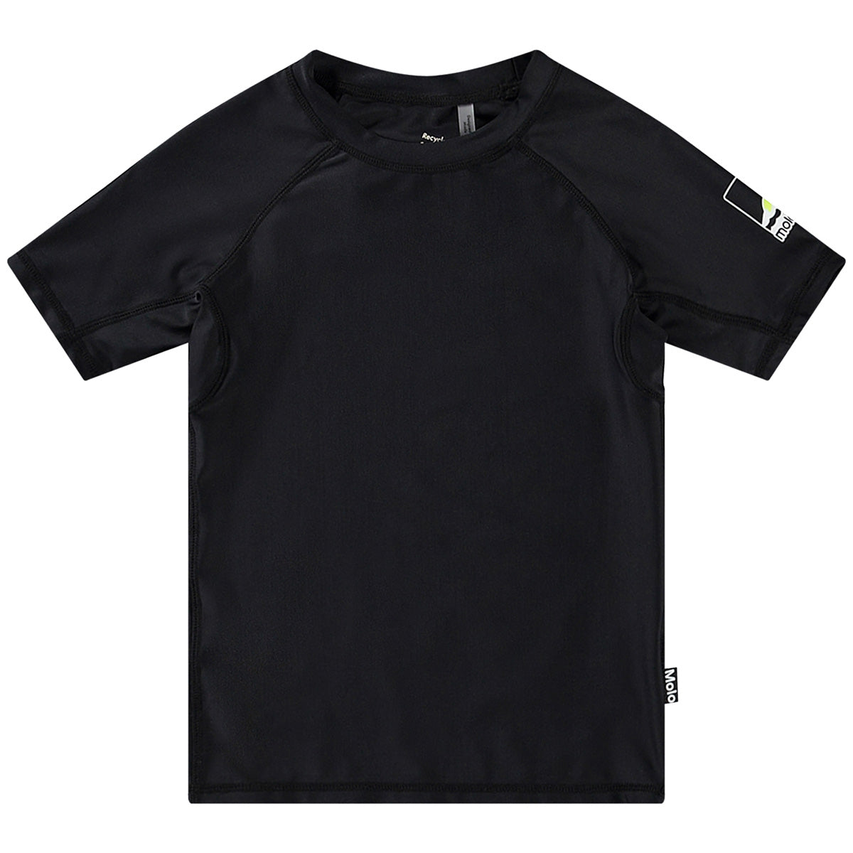 Neptune Rashguard from Molo. Black rashguard for active children made of recycled polyester with UV protection.
