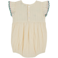 Hand Smocked Embroidered Romper