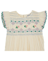 Hand Smocked Embroidered Romper