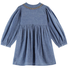 Chambray Smocked Dress