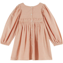 Pink Check Smocked Dress