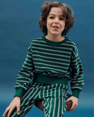 Striped Velvet Sweatshirt