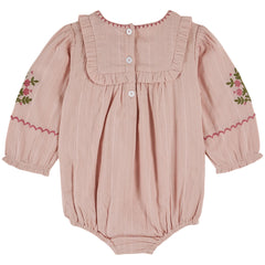 Floral Embroidered Romper