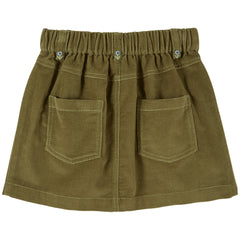Embroidered Flowers Pocket Skirt
