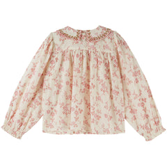 Embroidered Smocked Blouse