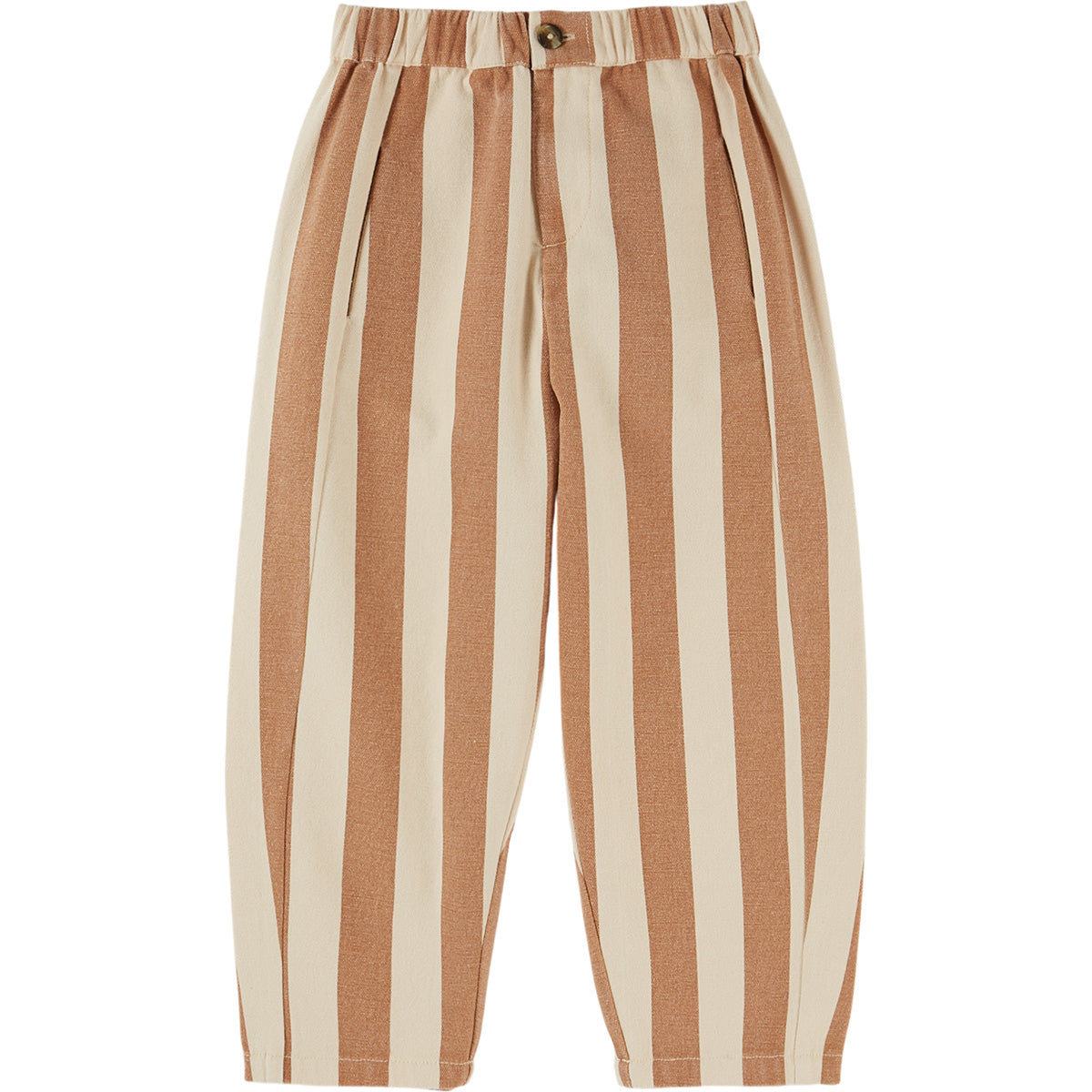 Emile et Ida The Canvas Rayure Farine Pants striped cotton canvas pants with a relaxed fit for everyday wear