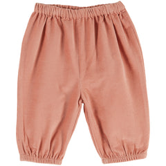 Velvet Sirwal Pants by Emile et Ida dusty rose kids velvet pants with elastic waistband and cuffed ankles