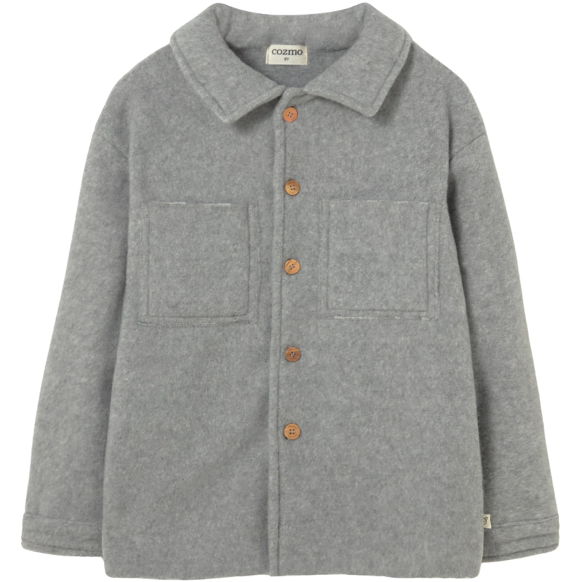 Cozmo The Alghero Overshirt in soft bamboo blend with button front and chest patch pockets