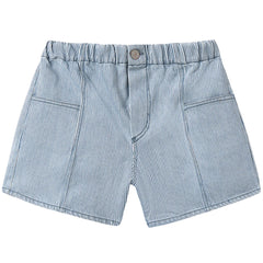 Amber Shorts by Cozmo, blue striped kids shorts with elastic waist and relaxed fit