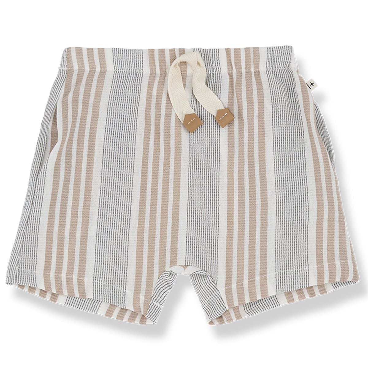 The Antonio Bermuda from 1+ in the Family. Relaxed striped shorts with a comfy drawstring waist. 