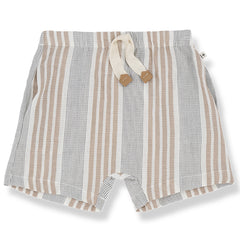 The Antonio Bermuda from 1+ in the Family. Relaxed striped shorts with a comfy drawstring waist. 