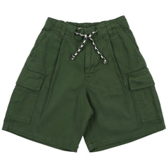 The Artemis Bermuda from The New Society. With an elastic waistband, adjustable drawstring and cargo pockets.