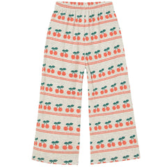 Cherry Pattern Rib Pant