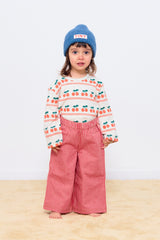 Cherry Pattern Rib Baby tee