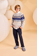 Onyx C Neck Jacquard Sweater
