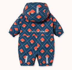 Mushrooms Baby and Toddler Snow One-Piece - Light Navy