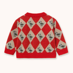 Diamonds Baby Cardigan - Summer Red