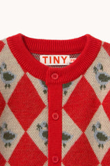 Diamonds Baby Cardigan - Summer Red