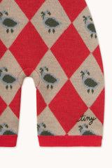 Diamonds Baby Dungaree - Summer Red