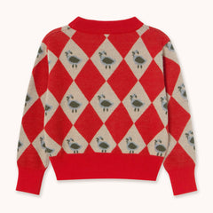 Diamonds Sweater - Summer Red