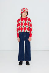 Diamonds Sweater - Summer Red