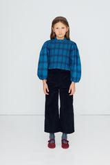 Solid Corduroy Pants - Light Navy