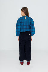 Solid Corduroy Pants - Light Navy