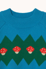 Triangle Mushrooms Sweater - Blue