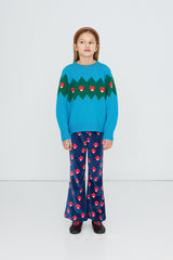 Triangle Mushrooms Sweater - Blue