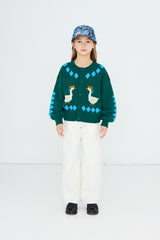 Vanilla Geese Cardigan - Dark Green