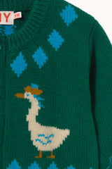 Vanilla Geese Baby Cardigan - Dark Green