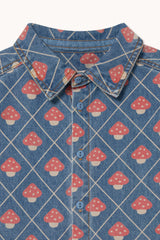 Mushroom Denim Shirt - Medium Wash