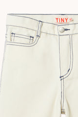 Contrast Blue Denim Pant - Off-White