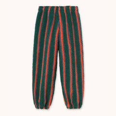Multicolor Stripes Sherpa Sweatpant - Dark Green