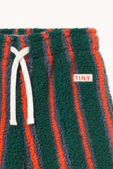 Multicolor Stripes Sherpa Sweatpant - Dark Green