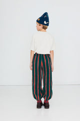 Multicolor Stripes Sherpa Sweatpant - Dark Green
