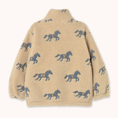 Horses Sherpa Sweatshirt - Vanilla