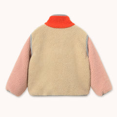 Color Block Sherpa Jacket - Vanilla