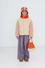 Color Block Sherpa Jacket - Vanilla