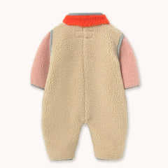 Color Block Sherpa One-Piece - Vanilla